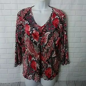 Jaipur large women's 3/4 sleeve top